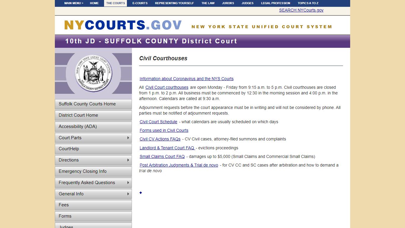 Civil Court - Suffolk District Court | NYCOURTS.GOV